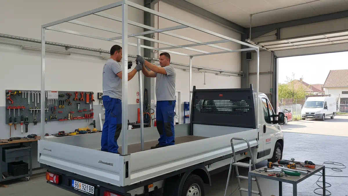 Montaža arnjeva na kamionu kombi-putarac