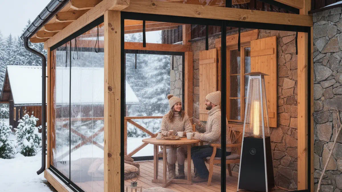 Zatvorena terasa providnom kristal folijom