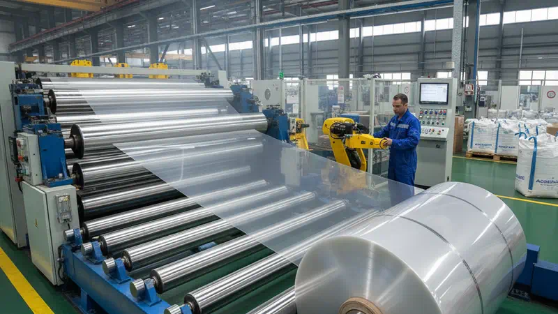 PVC Kristal Folija - proces proizvodnje folije na traci