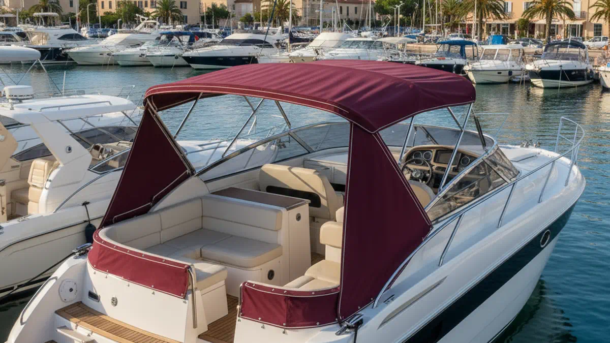 Sprayhood tenda od nautičkog platna na gliseru