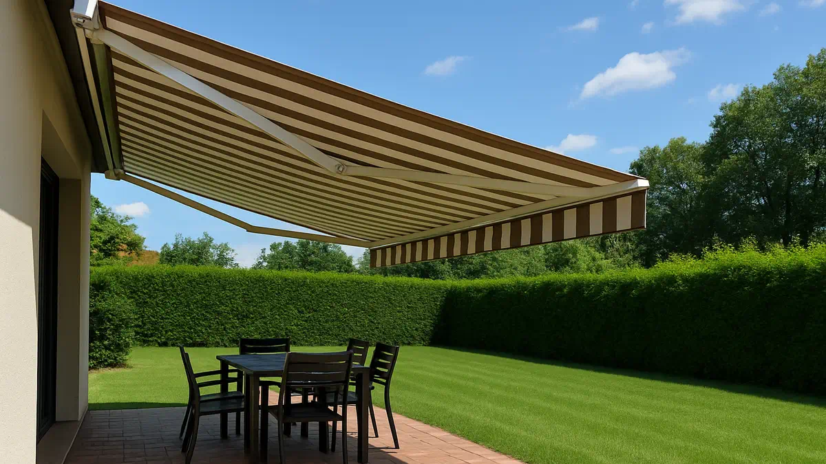 Rolo zglobna tenda montirana na zid kuće