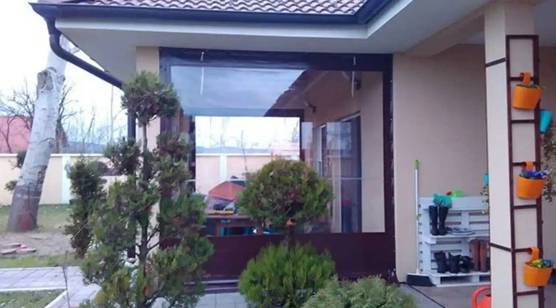 PVC Providna kristal folija - providne cerade za terase i letnjikovce. Izrada Luna Cerade i Tende, Novi Sad - Srbija